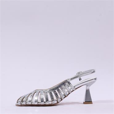 Una Healy Cold Heart Cut Out Heel - Chrome